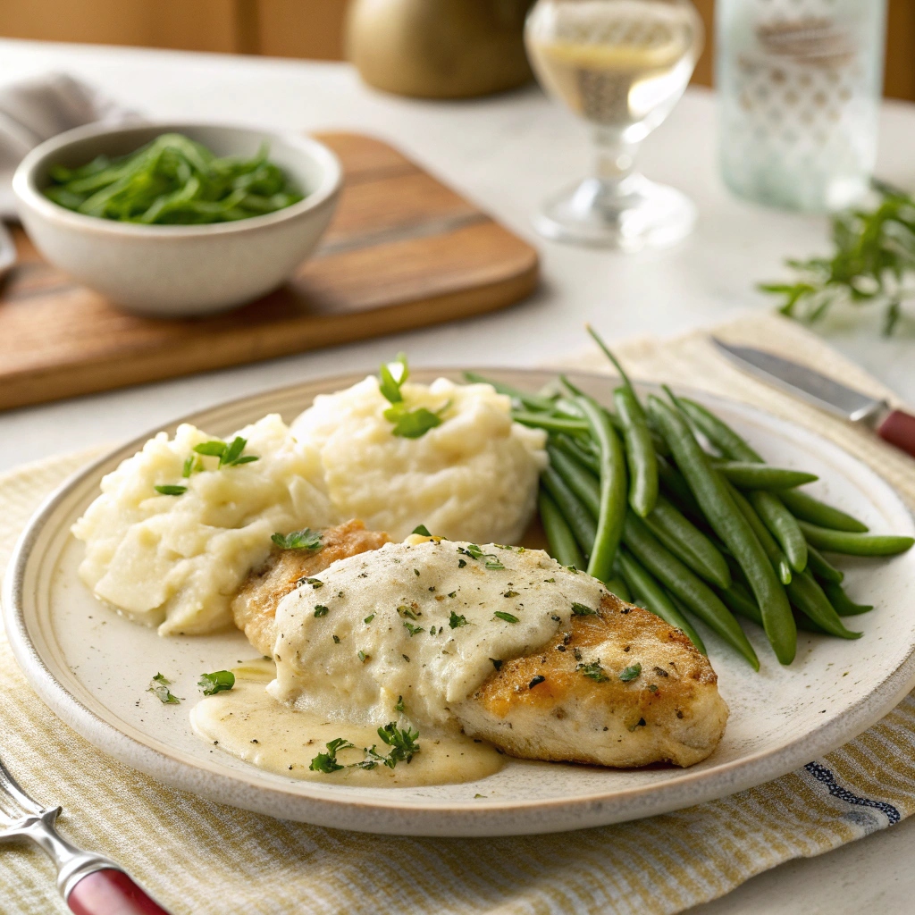 Creamy Garlic Parmesan Chicken | Amazing 30-Minute Dinner 7 creamy garlic chicken served with mashed potatoes
