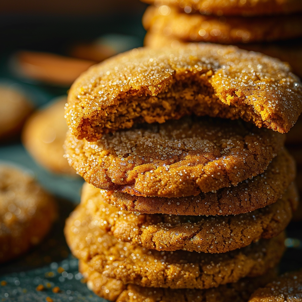 Pumpkin Spice Cookies: The Ultimate Soft & Chewy Recipe 3 Soft and chewy pumpkin spice cookies stacked on a plate, cozy fall dessert recipe