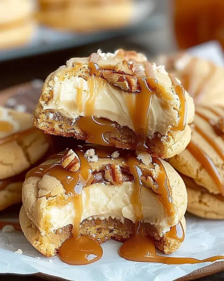 Caramel Cheesecake Cookies 5 Caramel Cheesecake Cookies