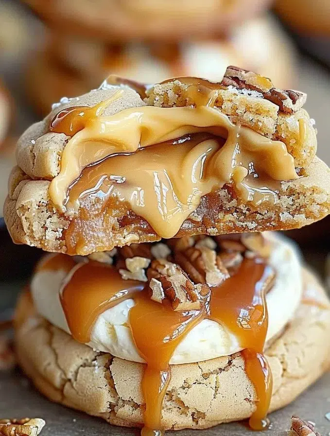 Caramel Cheesecake Cookies 6 Caramel Cheesecake Cookies