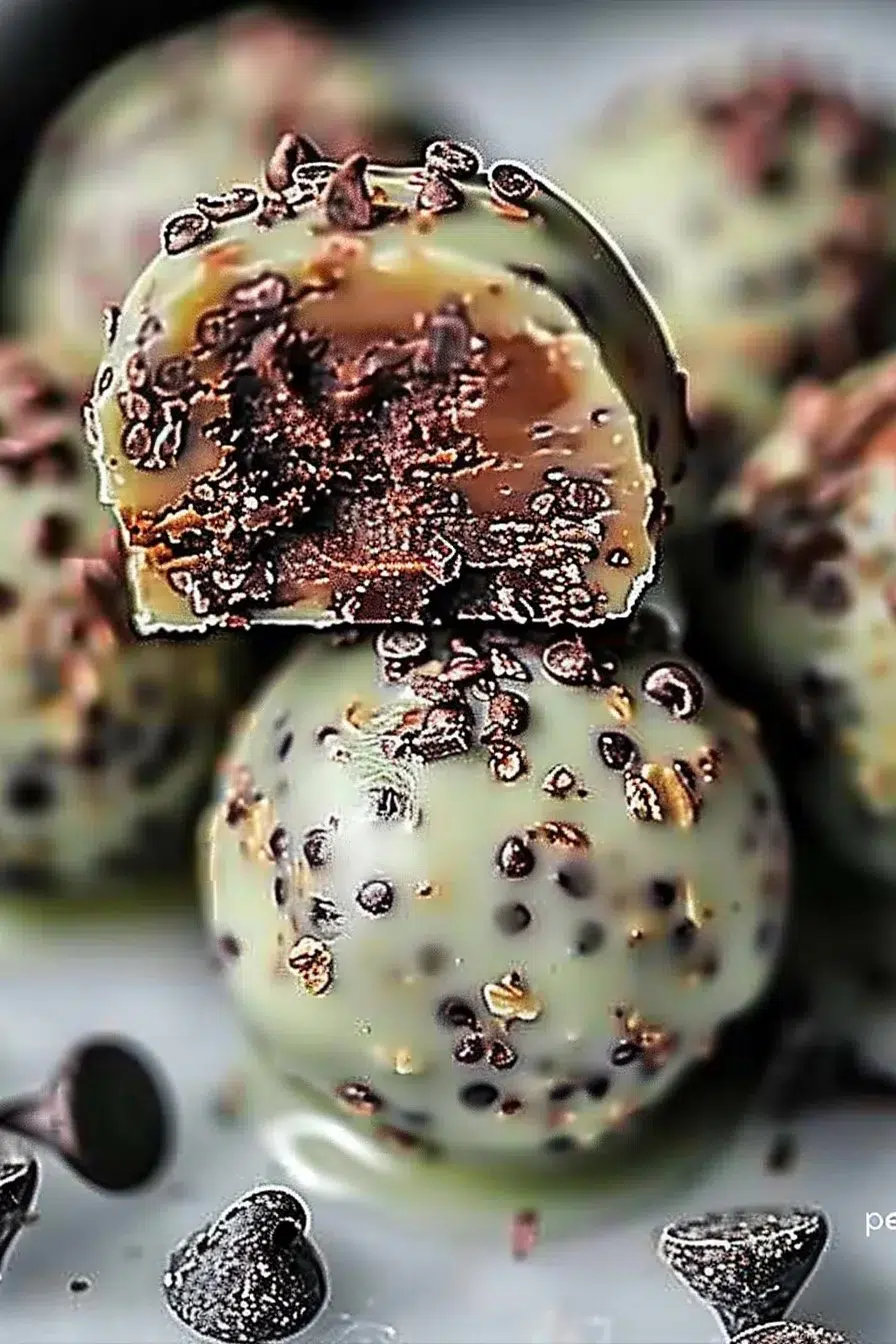 Mint Chocolate Chip Protein Balls 6 Mint Chocolate Chip Protein Balls
