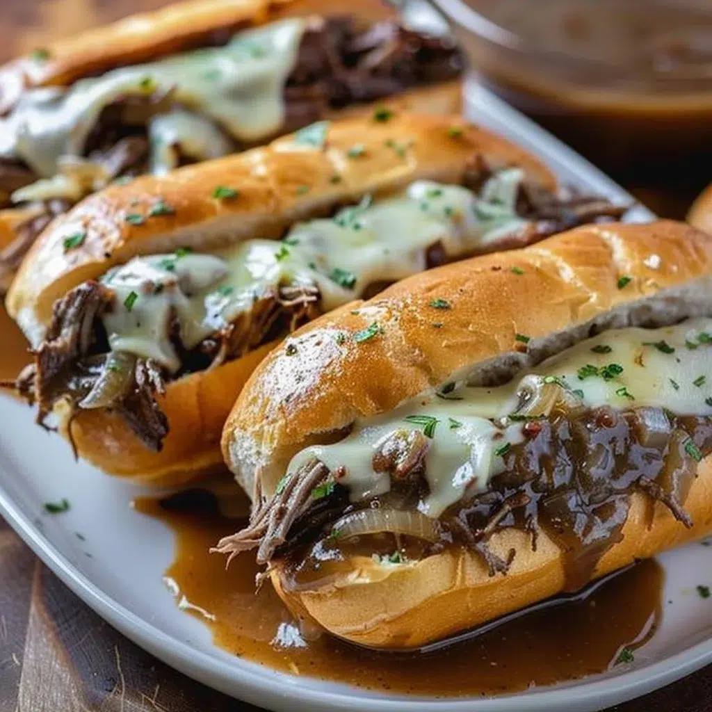 Crockpot French Dip Sandwiches 6 Crockpot French Dip Sandwiches