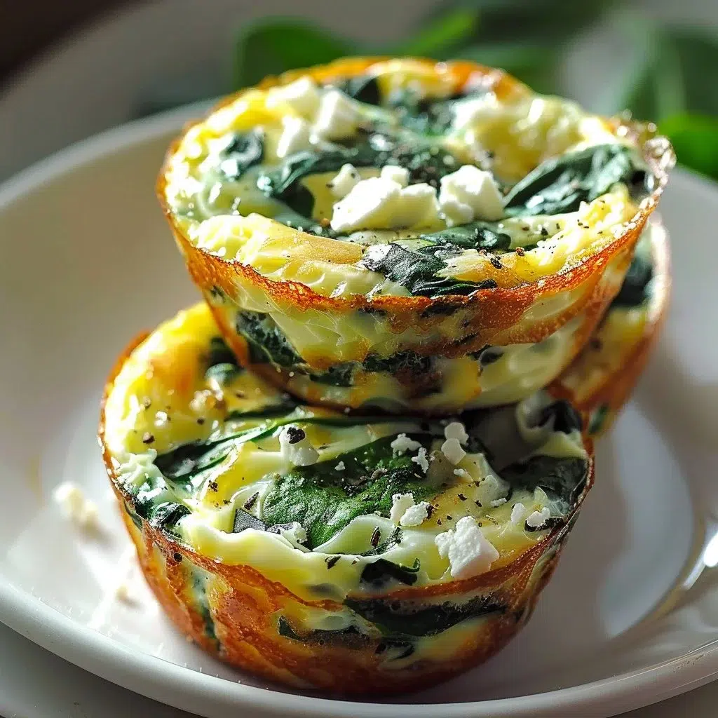 Egg Muffins with Spinach and Feta 6 Egg Muffins with Spinach and Feta
