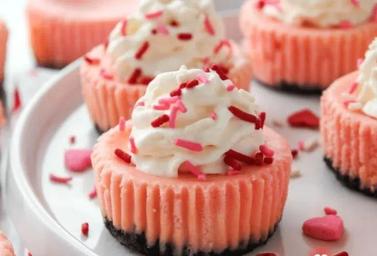 Mini Valentine Cheesecakes 5 Mini Valentine Cheesecakes