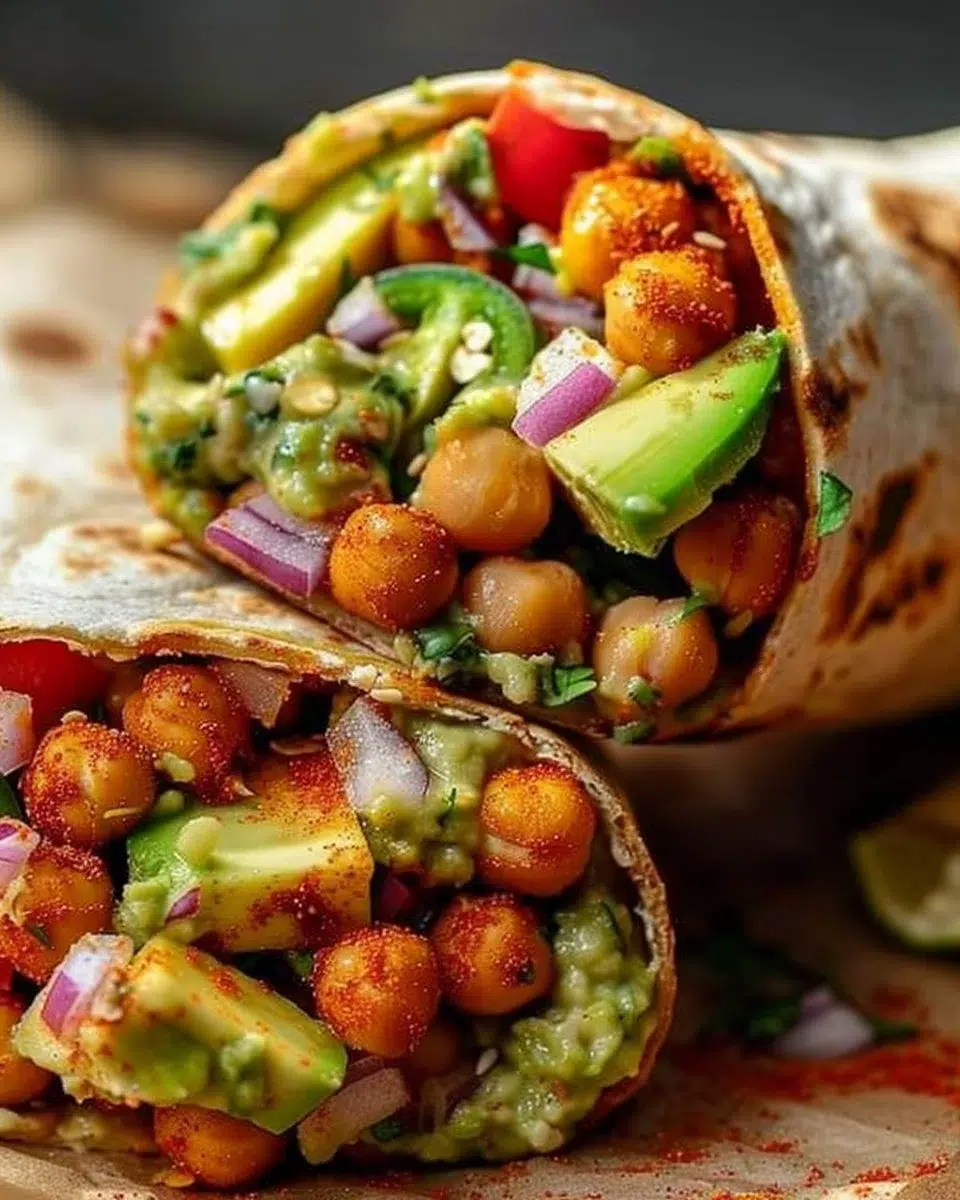 Spicy Chickpea and Avocado Wrap 6 Spicy Chickpea and Avocado Wrap
